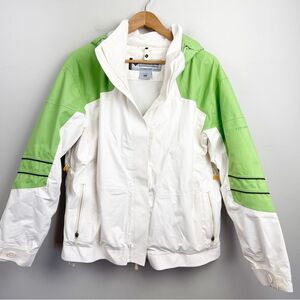 Columbia Titanium Omnitech Waterproof Breathable White Full Zip Jacket Womens XL